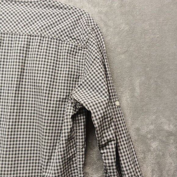PD & C Shirt Men's Size MEDIUM Button Up Shirt Check 100% Cotton Flap Pockets - Picture 12 of 12